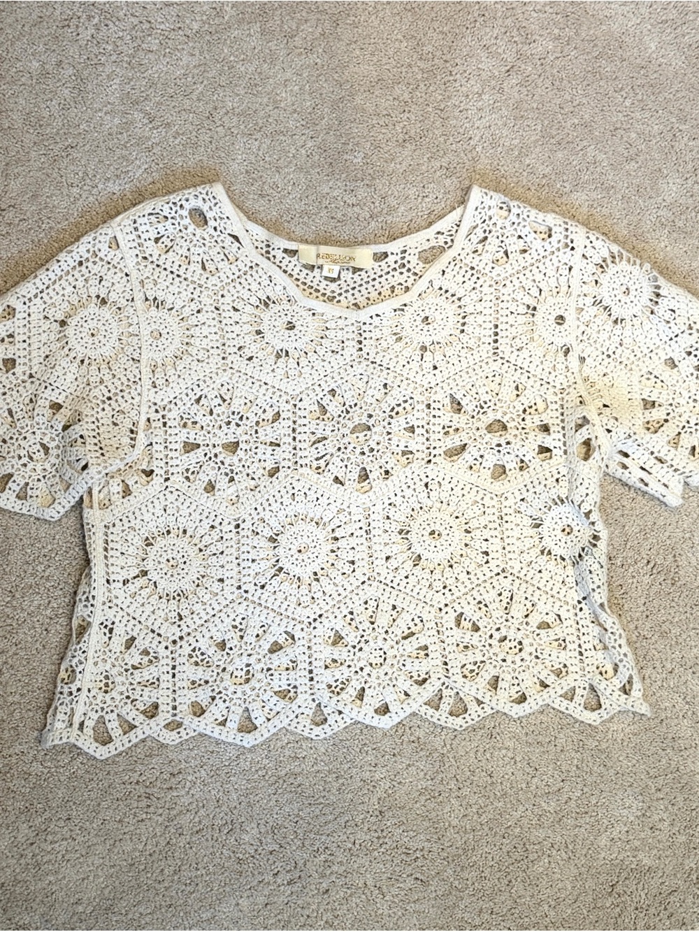 Boho Crochet Top Cream